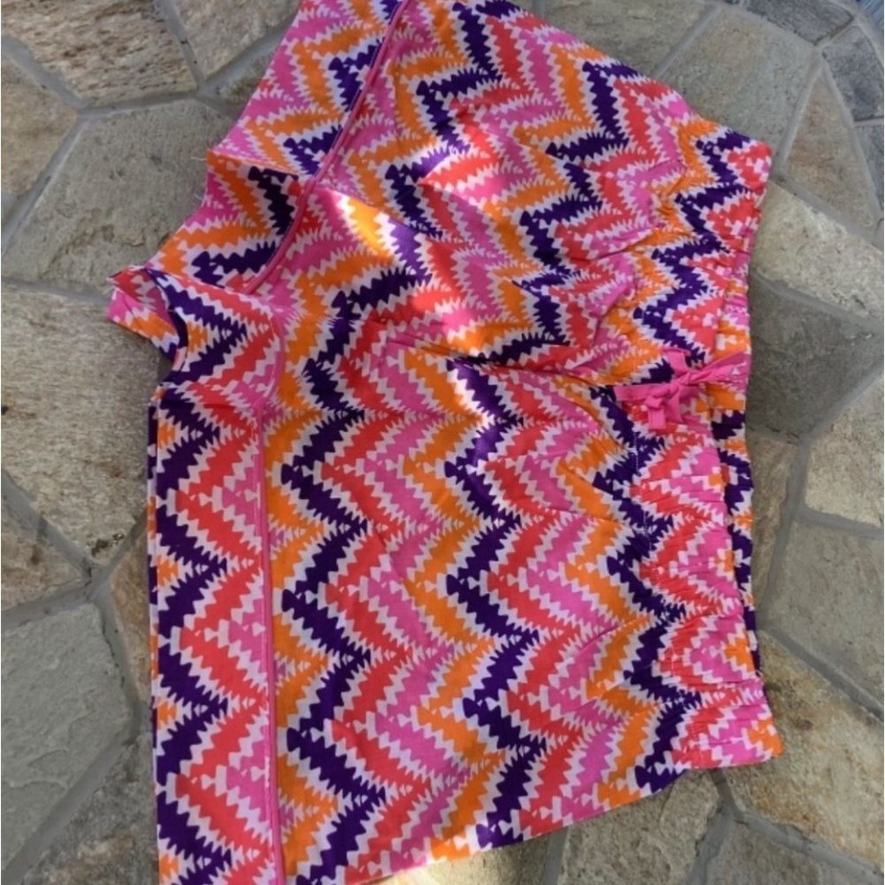 Malabar Bay Pink & Purple Zigzag Organic Cotton Summer Pajama Set - Small - Picture 6 of 6